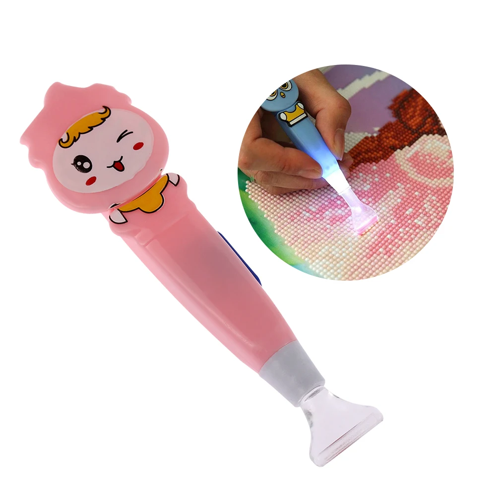 

Diamond Painting Pen Embroidery Painting Tool Kit Drill Pen With Light Cross Stitch Mosaic Diamond Painting LED Pen Color Random