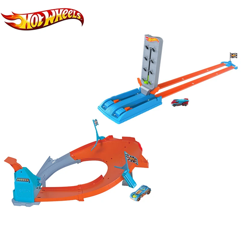 Hotwheels игрушка гоночный трек гоночный автомобиль Дрифт мастер машина чемпиона трек соревнование игрушка с другом GBF81 для детей игрушки подарок