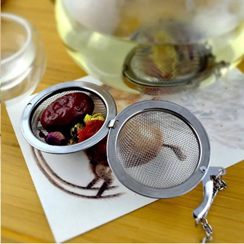 

1 pcs New Infuser Strainer Mesh Tea Filter Spoon Locking Spice Ball Stainless Steel Special Tea Filter Practical Tea Accessories