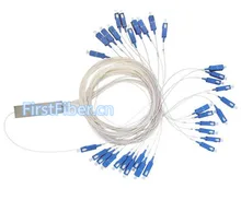 FirstFiber 1 x 32 SC/UPC PLC POS Passive Optical Splitter, Fiber Splitter Mini Module, 900um, SC/APC 1.5m