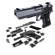 assembly gun pistol rifle diy building blocks 3d miniature model plastic toy gift for boy kids diy building block assembling toy - miniature fortnite 3d build fight