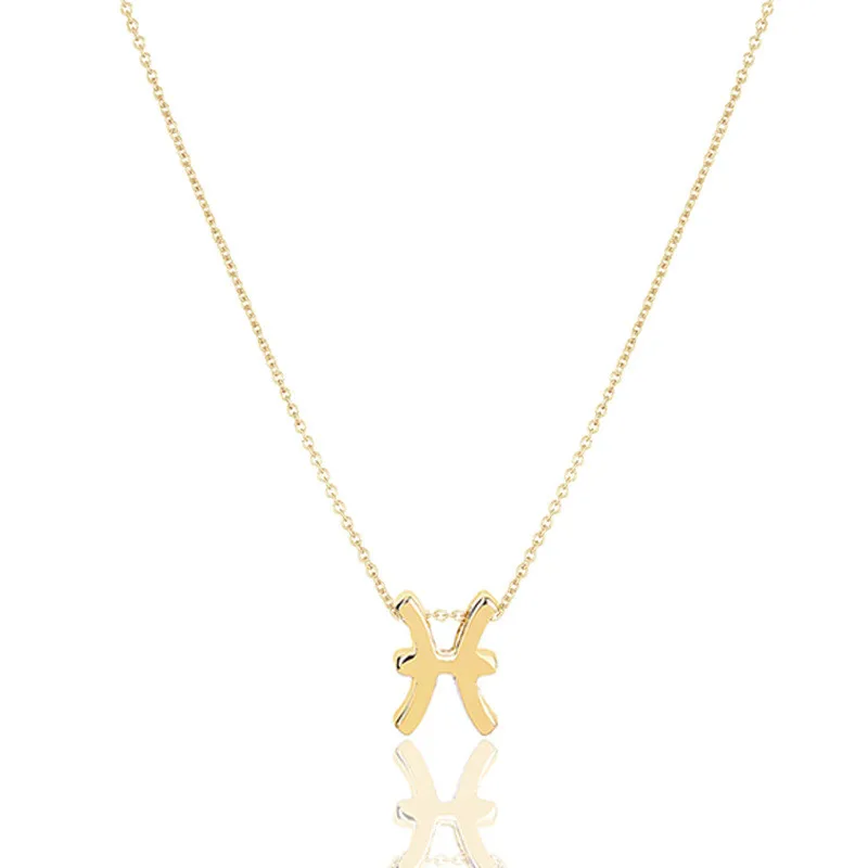 12 Созвездие с подвеской со знаком Рыб ожерелье Знак зодиака для Дня матери Милые простые ювелирные изделия для женщин подарок на помолвку