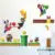 C Книги по искусству Ун Super Mario Bros стены стикеры Мальчик украшение помещения 621 дети Книги по искусству Наклейка Фреска Домашний Декор дети детские наклейки на домашний Декор - изображение