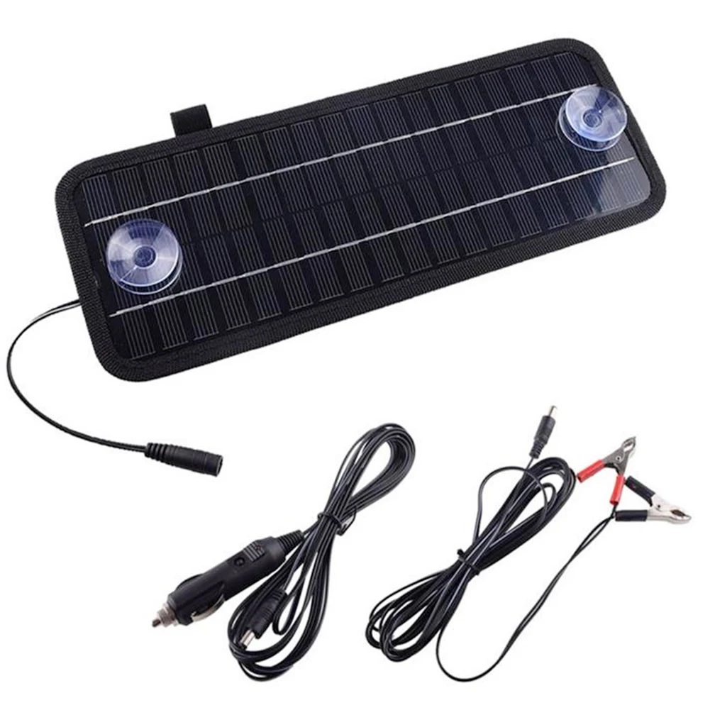 

12V 4.5W Portable Motorcycle Caravan Solar Panels Car Charger Batteries Bank Smart With Cigar Lighter With Cla LED Indicator