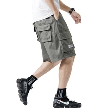 Летние Стильные мужские карго шорты Уличная Хип Хоп пот до колена тренировки шаровары пляжные шорты ABZ433