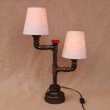 Винтажный дизайн Ретро черная прикроватная 2 фонаря ткань абажурная настольная лампа e27 светильники бра для спальни Рабочая комната мастерская офис