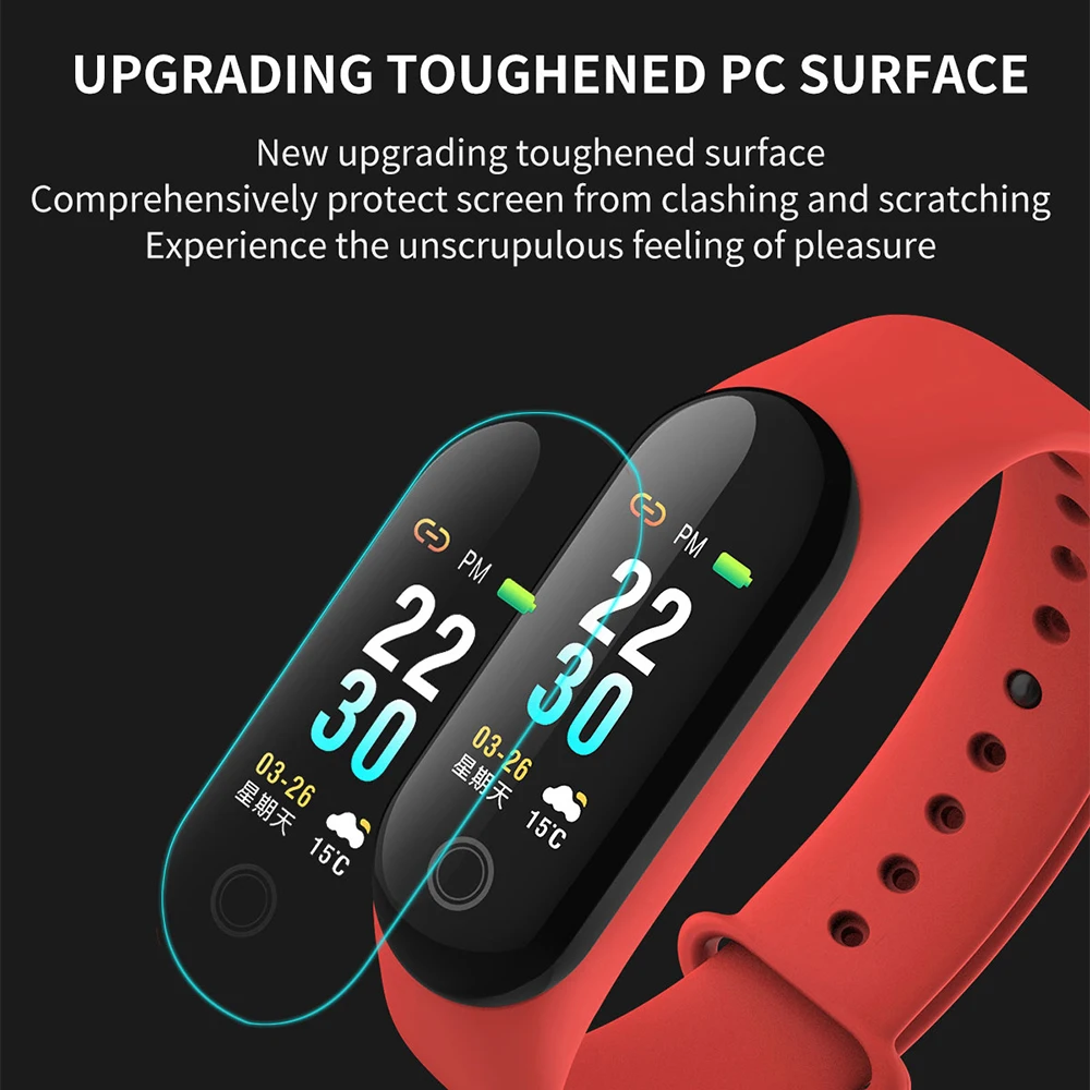 Смарт Браслет фитнес браслет цветной экран пульсометр тонометр PK Mi Band 3