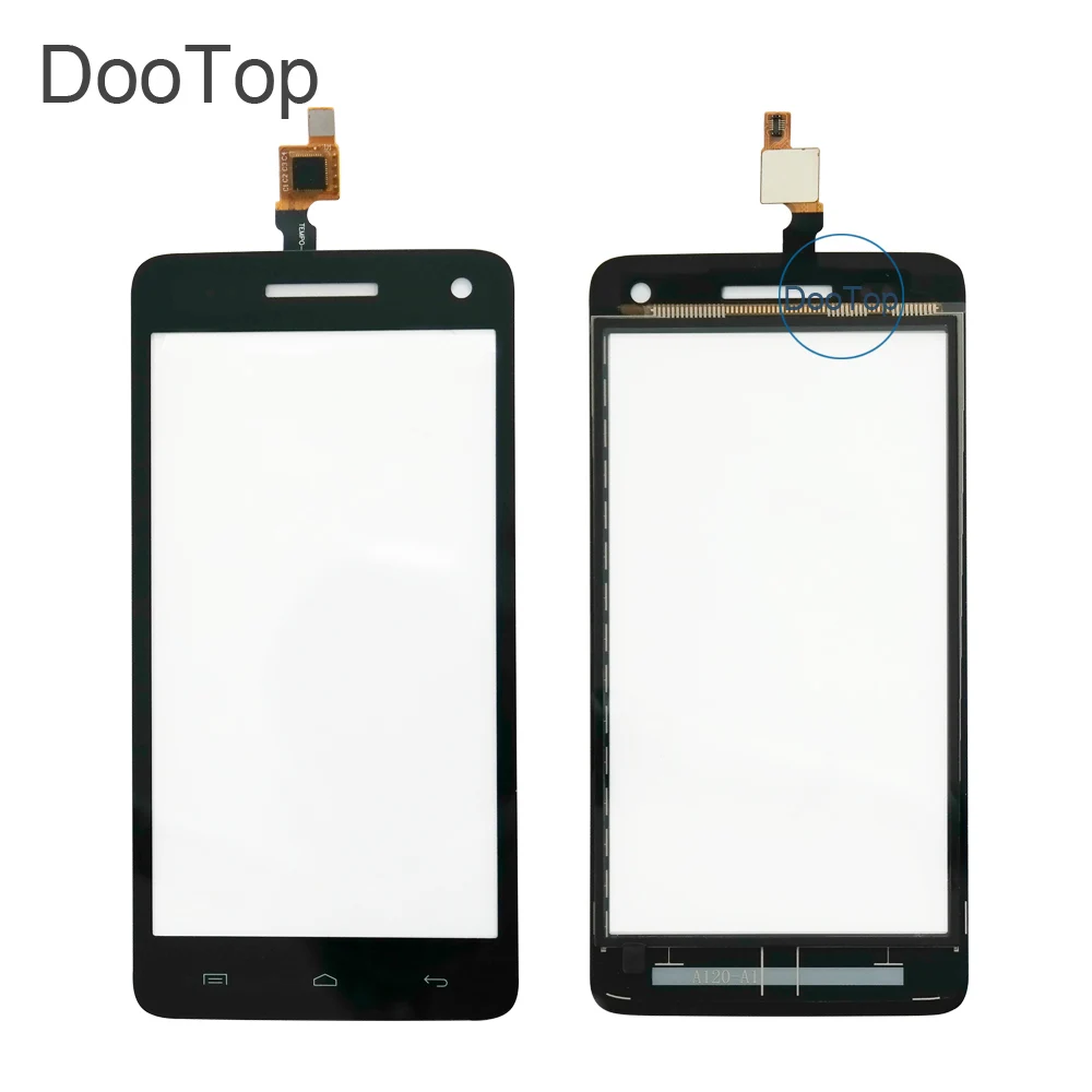 

High Quality For Wiko Rainbow Capacitive Touch screen Digitizer front glass replacement TouchScreen Black color with 3m sticker