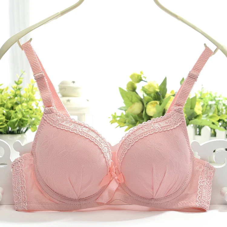 

Thin section thin cup bra small chest girls cute Japanese sweet cotton underwear students bra lace Miss Xia Ji 225 #