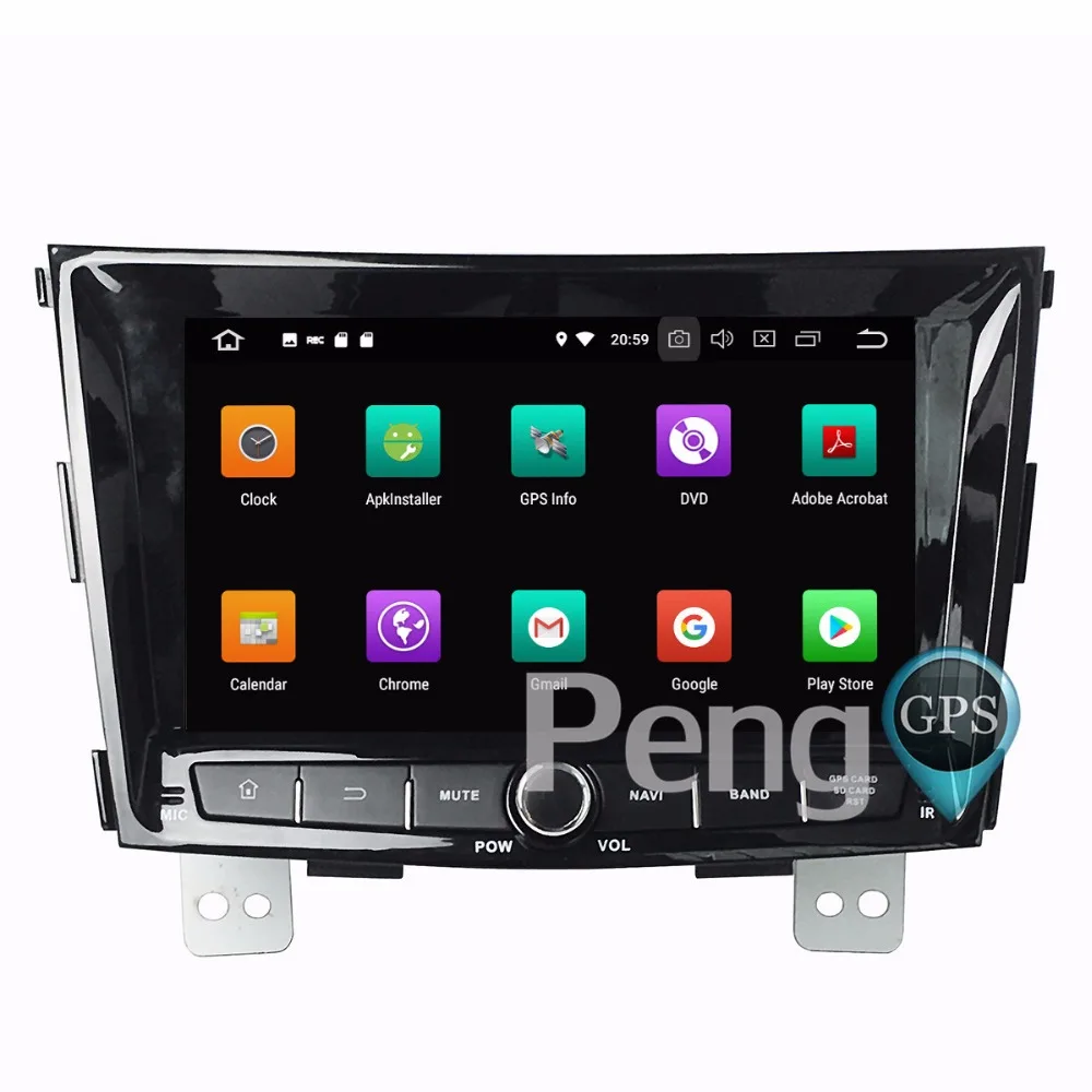 Discount 4G+32G Octa Core 2 Din Stereo Android 8.0 Car Radio for SsangYong Tivolan 2014 GPS Navigation CD DVD Player Bluetooth headunit 3
