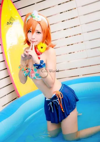 Love Live School Idol проект Хонока Косака купальник купальный костюм бикини Труба Топы