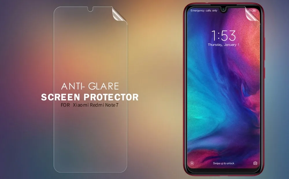 2 шт./лот Защита экрана для Xiaomi Redmi Note 7 NILLKIN Антибликовая матовая защитная пленка с розничной доставкой посылка