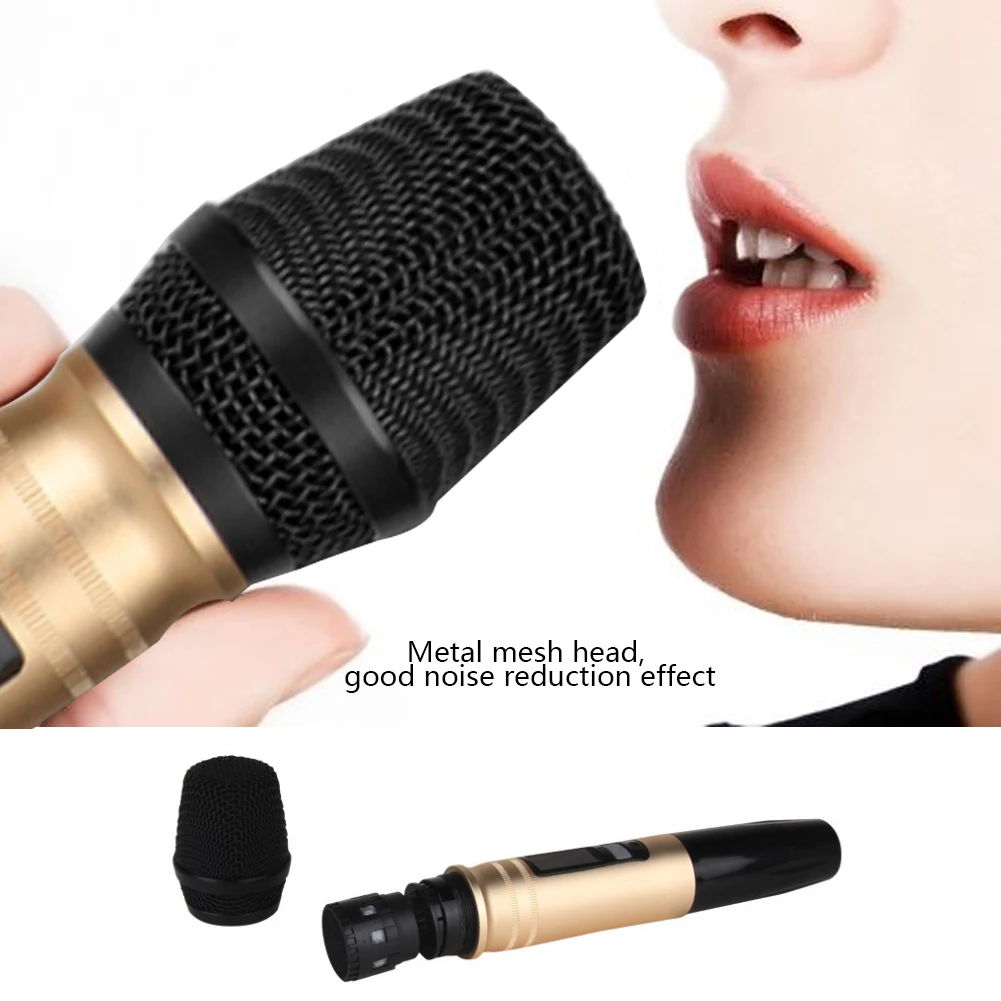 UX2 UHF беспроводной микрофон система ручной микрофон с портативным приемником для караоке бизнес встречи речевой усилитель записи