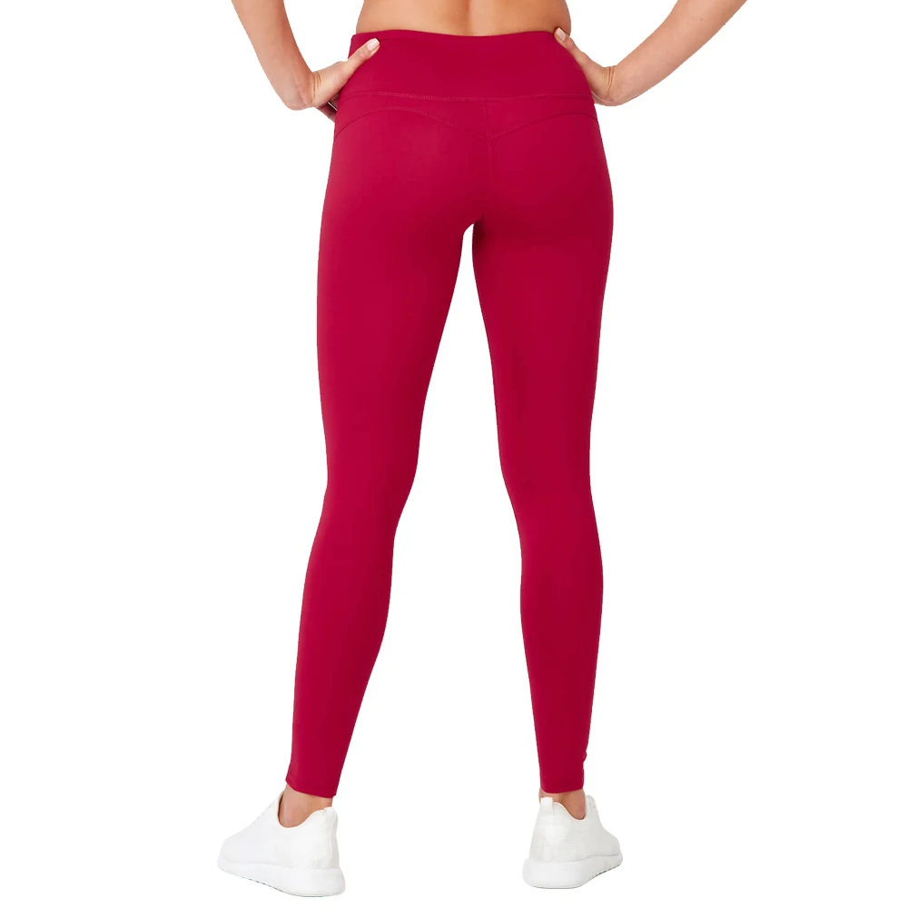 Женские Бесшовные Леггинсы для йоги, спортивная одежда для спортзала, женские брюки для бега, спортивная одежда для фитнеса - Цвет: Красный