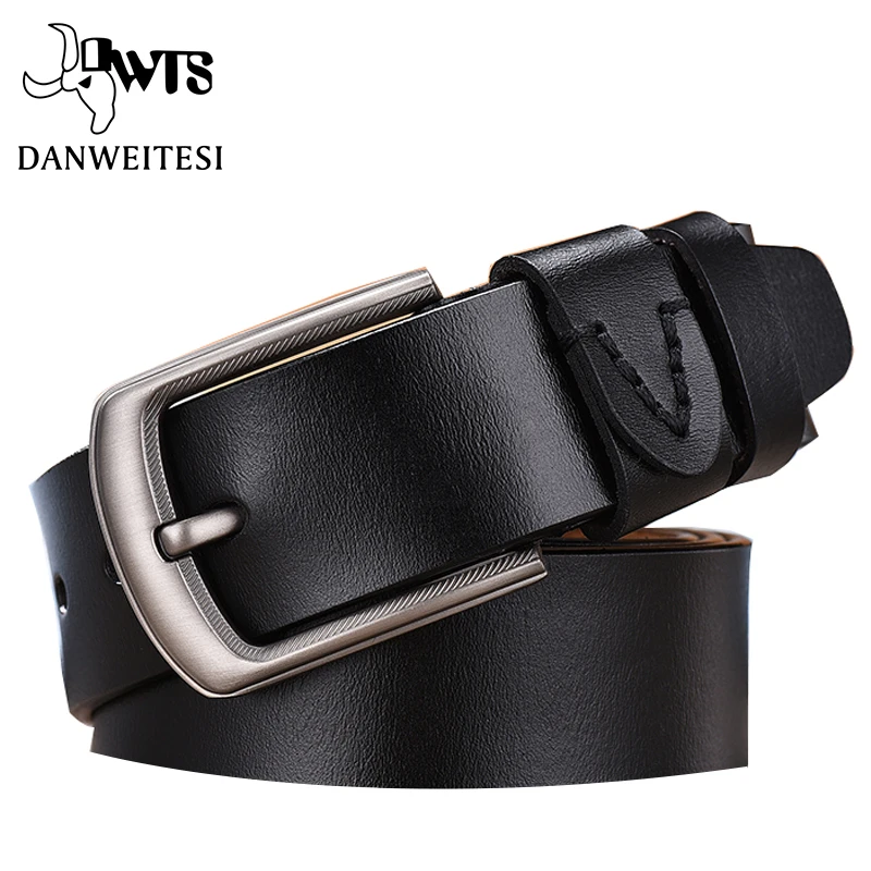 

[DWTS]cow genuine leather luxury strap male belts for men new fashion vintage pin buckle men belt free shipping belt men