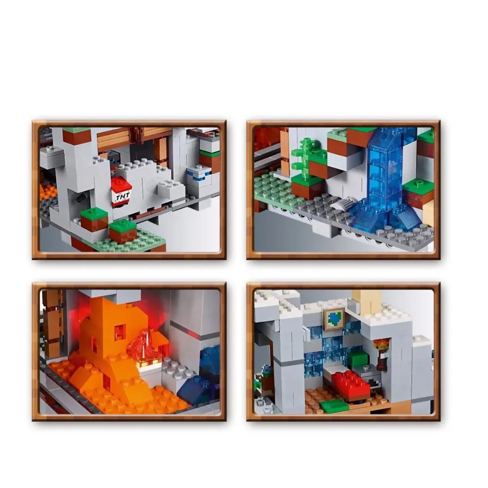 18032 модель строительного комплекта Блоки Кирпичи совместимы с miniecture 21137 2932 шт горная пещера набор детские игрушки