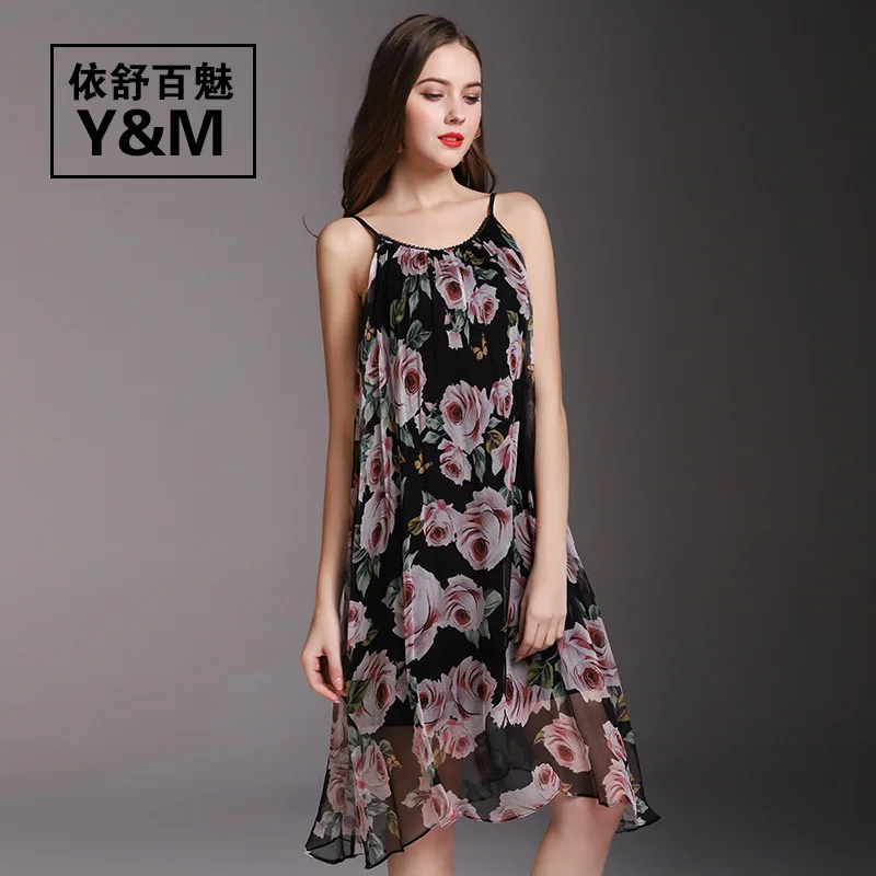 Zijden bloemen plus size zomer shirt jurk vrouwen s sexy club retro beach jurken 2019 gown losse Vakantie condoleren riem zwarte bloem Zijden bloemen plus size zomer shirt jurk vrouwen s sexy club retro beach jurken 2019 gown losse Vakantie condoleren riem zwarte bloem