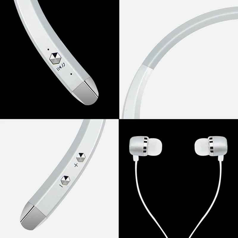 913 Беспроводной наушники Bluetooth U типа шейным с микрофоном V 4 1 спортивные