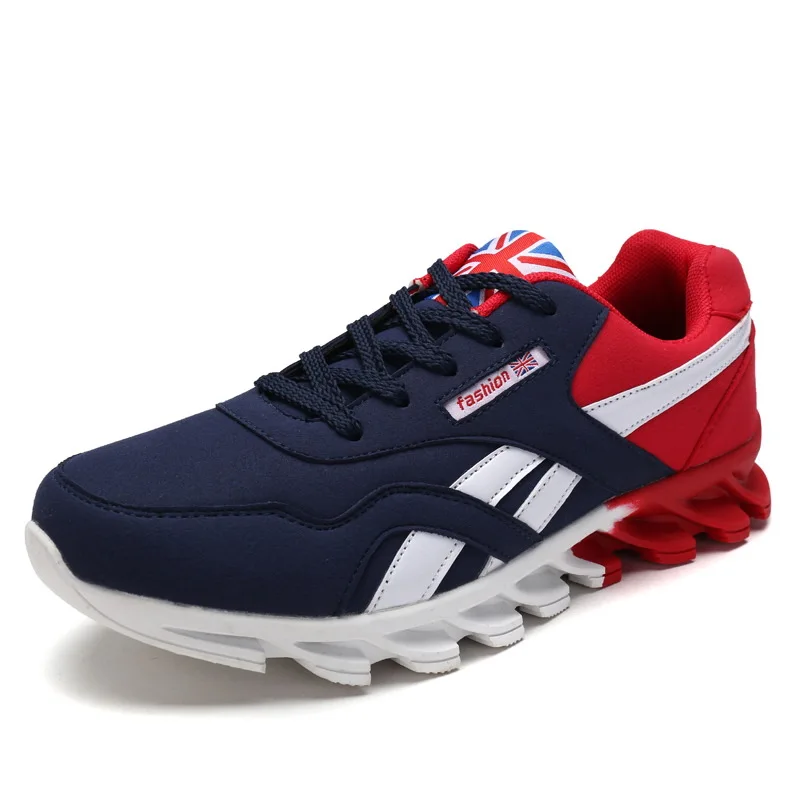 

Men Casual Shoes Spring Autumn Breathable Mens Shoes Zapatillas Hombre Fashion Lace Up Blue Red Grey Shoes Masculino Adulto