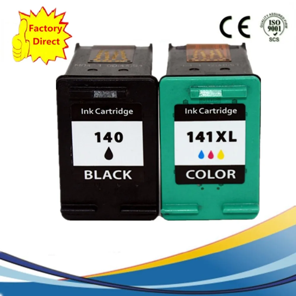 

2 Pcs Russia Ink Cartridges Remanufactured For HP 140 XL 141 HP140 HP141 Photosmart 4283 4483 4583 5283 5363 D5363 CB338H CB337H