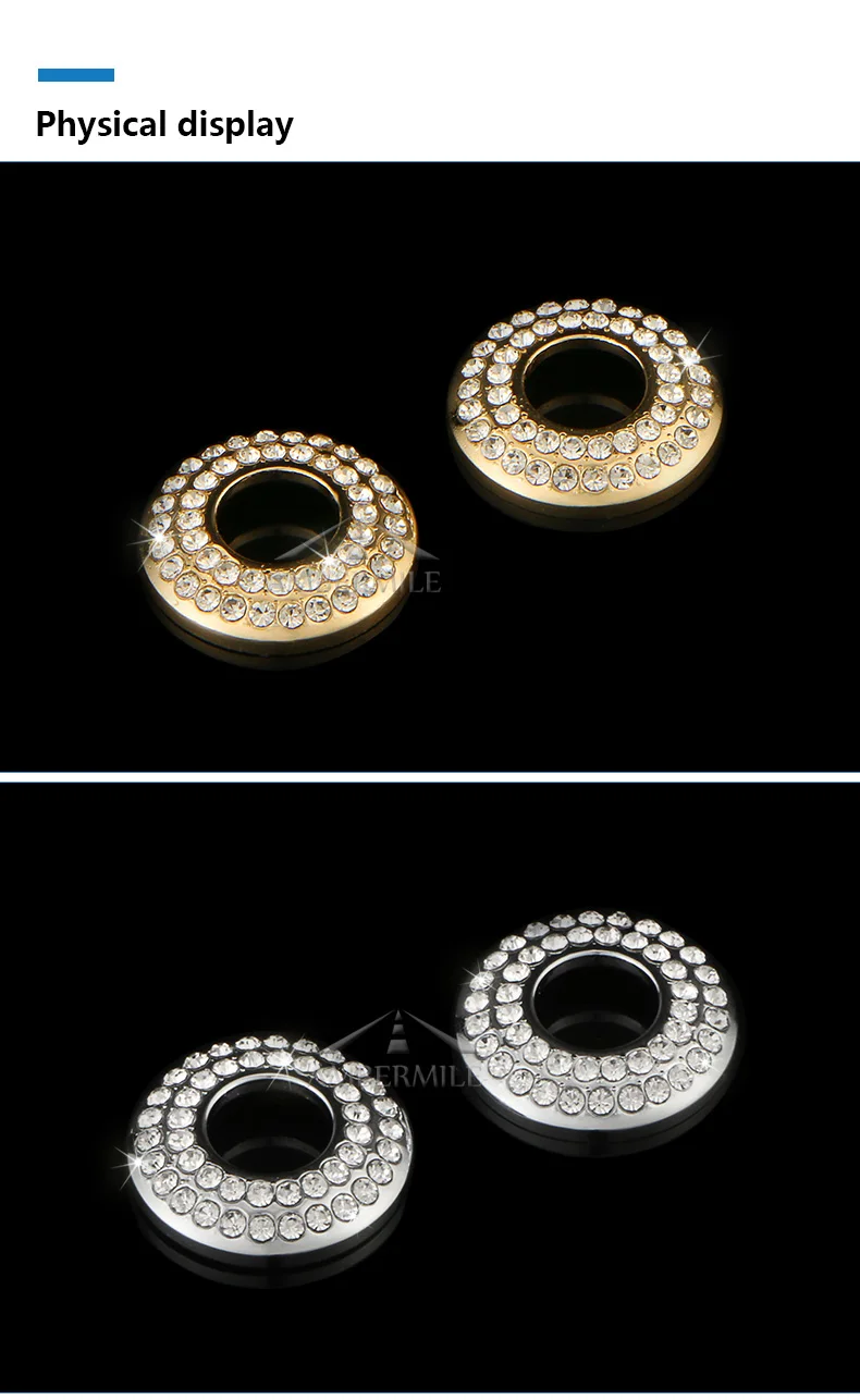 AMBERMILE Car Door Pin Cover Stickers Door Lock Circle Decoration for Mini Cooper Countryman F54 F55 F56 R56 R55 R53 Accessories (3)