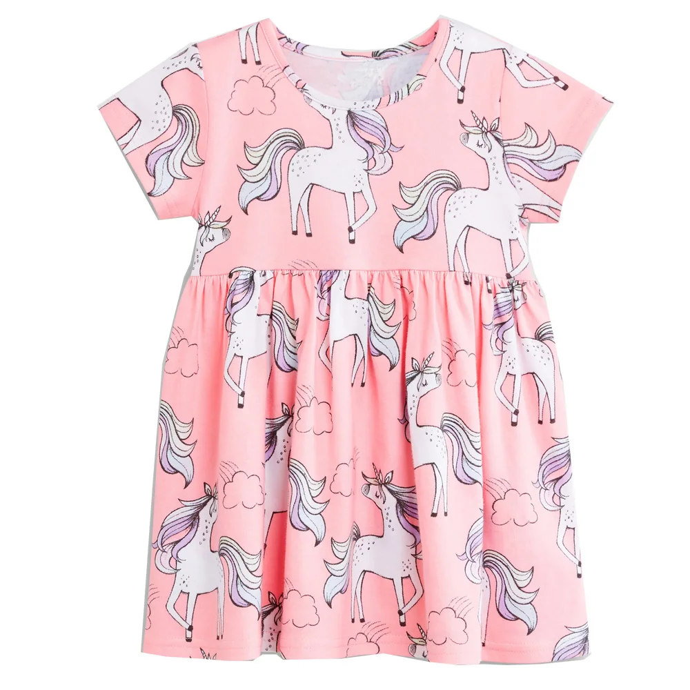 

Kidsalon Unicorn Dress Baby Girl Clothes Cotton Jersey Kids Dresses for Girls Costume Robe Fille Toddler Girl Summer Dresses