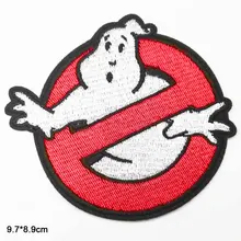 Parche para ropa de Halloween bordado completamente de gran tamaño con diseño de fantasma de Iron On Ghostbusters parche para ropa bordado al por mayor