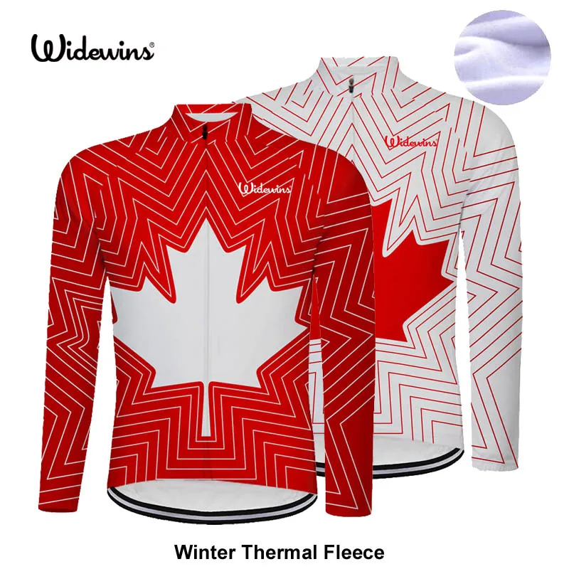Canada Cycling Women Winter Thermal Fleece Long Sleeves Cycling Jerseys