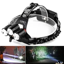 15000LM светодиодный фар фонарик Cree 3x XM-L T6 фары головного света Лампа безопасности и выживания Z1214