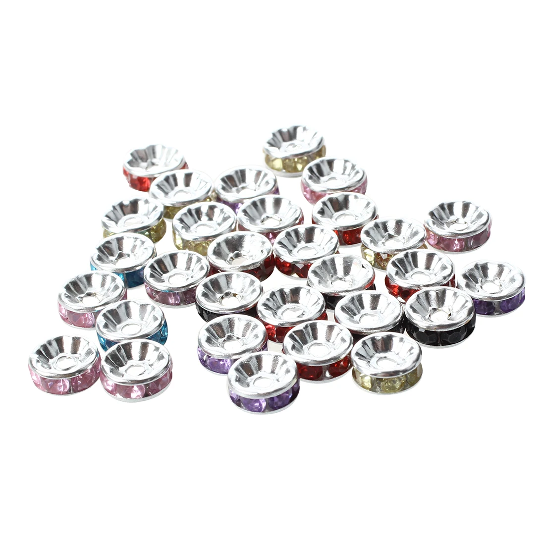 

30 beads 8 mm beads colorful rhinestone