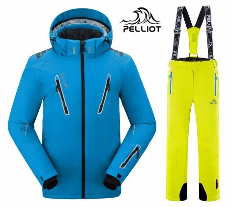DHL Пелльо мужские лыжные костюмы куртка+ брюки Для мужчин водонепроницаем, дышащий Термальность сноуборд гарантируем подлинность - Цвет: color 4