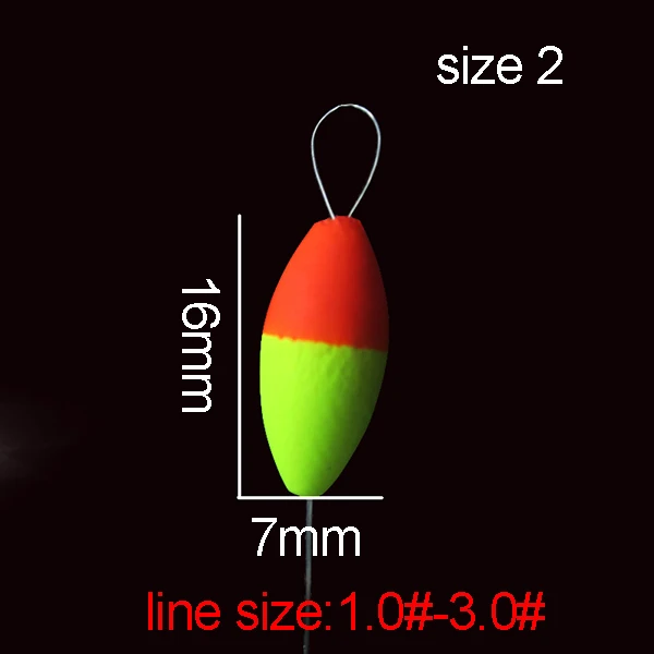 Высокое качество, 30 шт./лот, Овальный Мини поплавок для рыбалки, установка для изготовления плавающих бобов, красный/желтый/микс, яркий поплавок, легкое использование, B192 - Цвет: Fluorescent mix 2