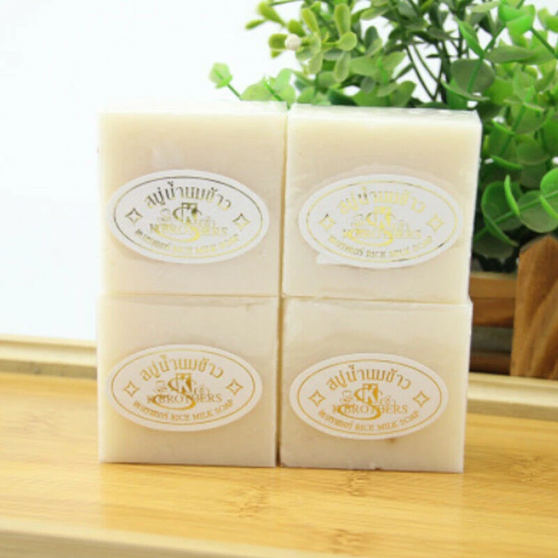

Rice Milk Soap Handmade Collagen Vitamin Skin Whitening Bathing Tool Rice Milk Soap Bleaching Agents Acne Soap