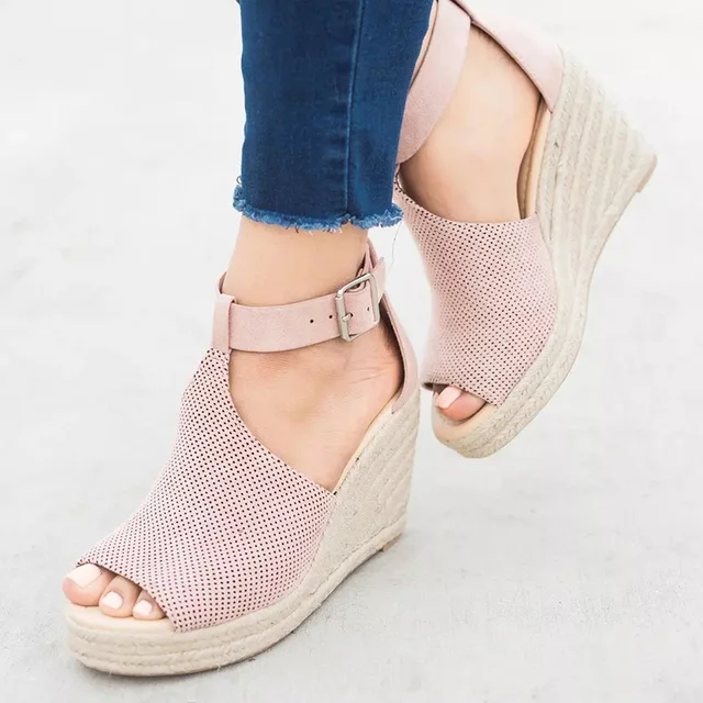 Aliexpress.com : Buy COSIDRAM Summer Women Sandals Wedge Peep Toe Shoes High Heels Beach Ladies 