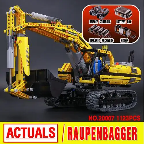 

New LEPIN 20007 technic series 1123pcs excavator Model Building blocks Bricks Compatible Toy Christmas Gift 8043 Educational Car