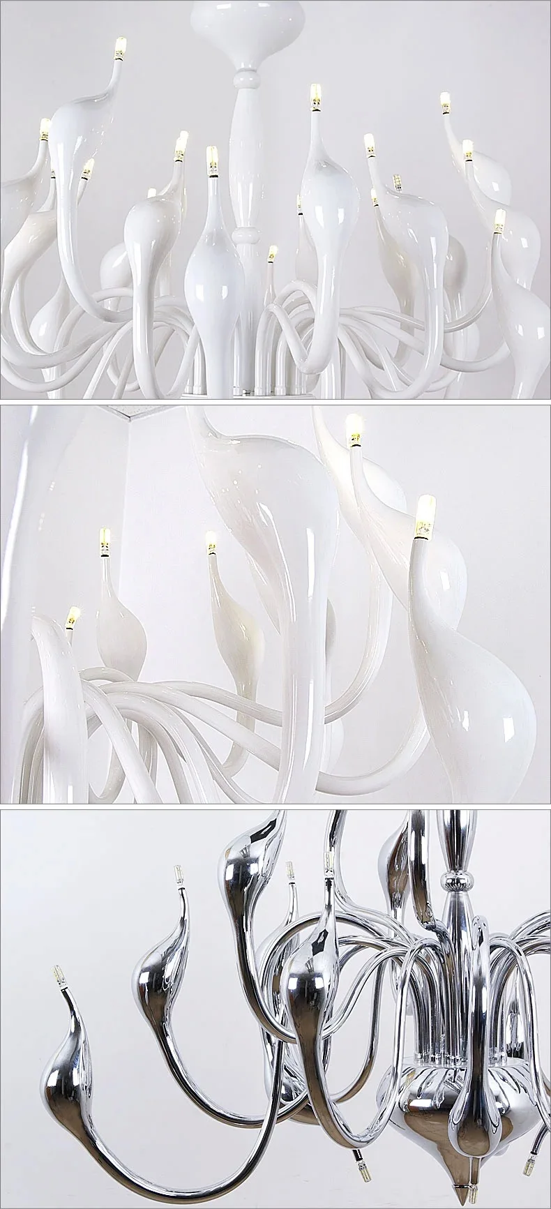 Lustres de Cristal Conduziu a Lâmpada do Teto Deco Vela Europeu Levou Cisne Decoração g4 Quarto Sala Modern Frete Grátis Art 17 LEVOU Cisne Decoração G4 Conduziu a Lâmpada