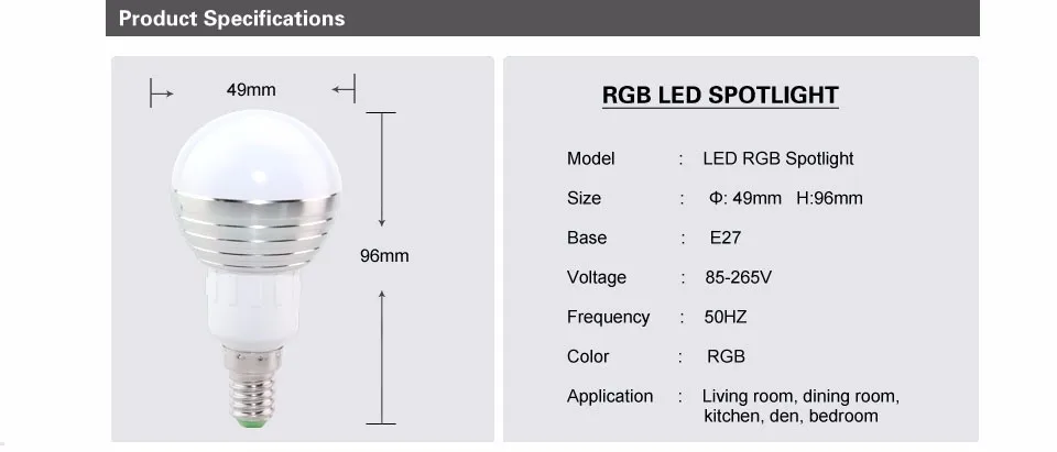 E27/E14 RGB светодиодный светильник 5 Вт 7 Вт 110 В 220 В светодиодный RGB лампа ИК-пульт дистанционного управления 16 цветов Изменение праздничного декора светодиодный светильник