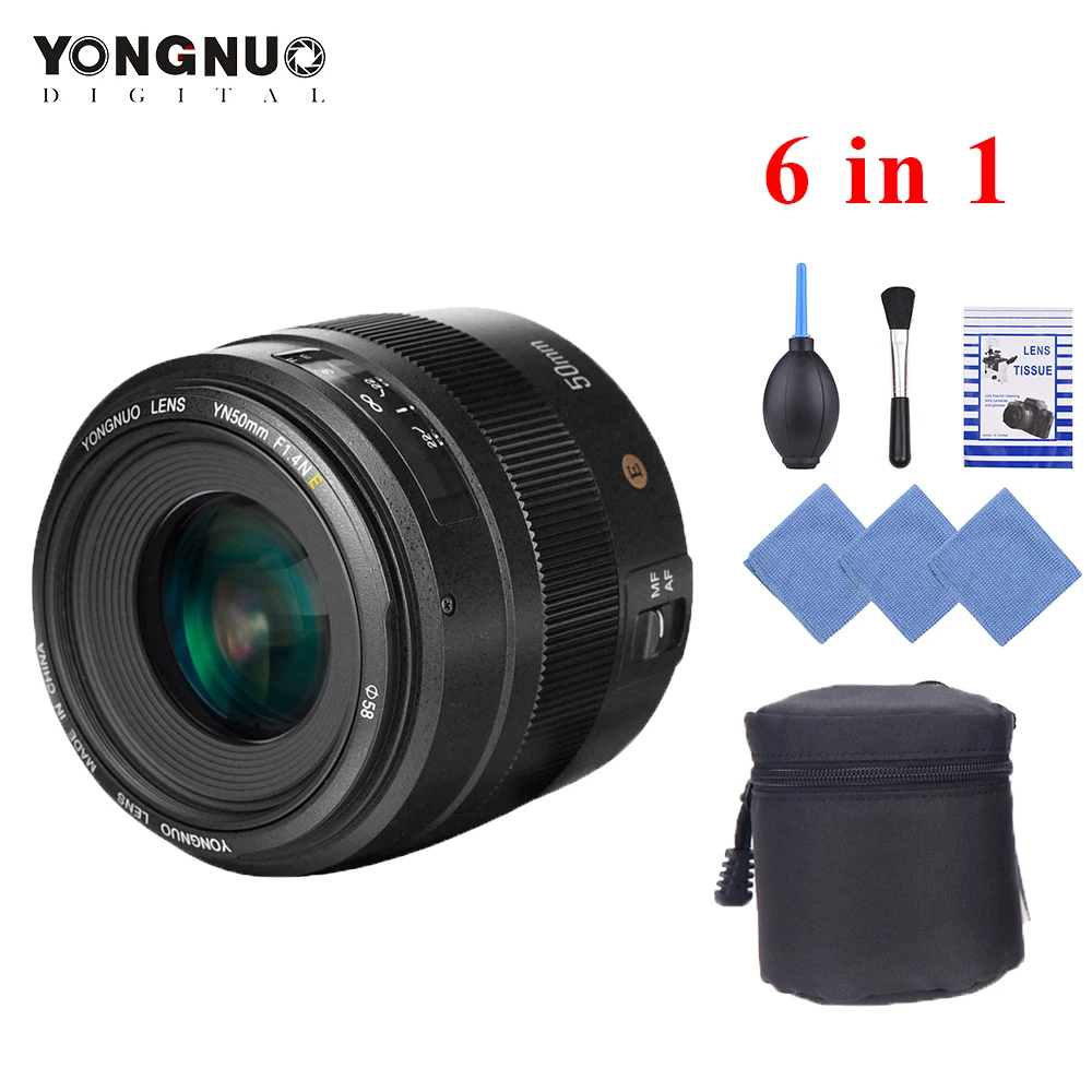 

YONGNUO YN50mm F1.4N E Lens Standard Prime Lens F1.4 Large Aperture Live View Focusing Auto Manual Focus Lens for Nikon D5 D4 D3