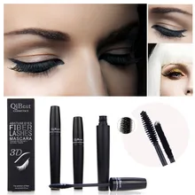2pcs Qibest Makeup Eyelash Long Curling Fiber 3D Mascara Eye Lashes Extension last long Natural Thick