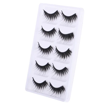 

5 Pairs Plastic Thick False Doll Eyelashes For Blythe Doll Eye Makeup Black