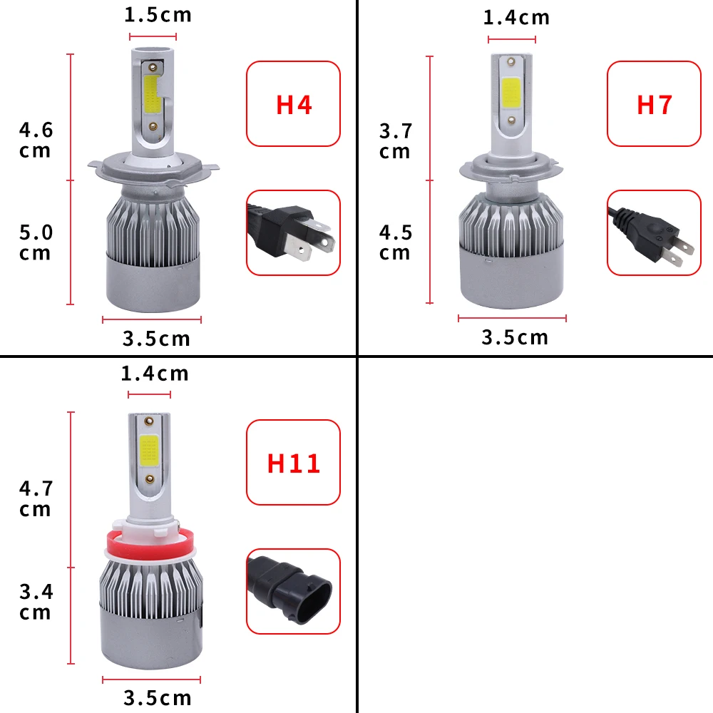 Tuyofo 6000K 12V C6 H3 H7 H1 8000LM 9007 H13 H4 H11 авто светодиодные лампы для фар Пуля Супер яркий турбо для автомобиля светодиодная лампа