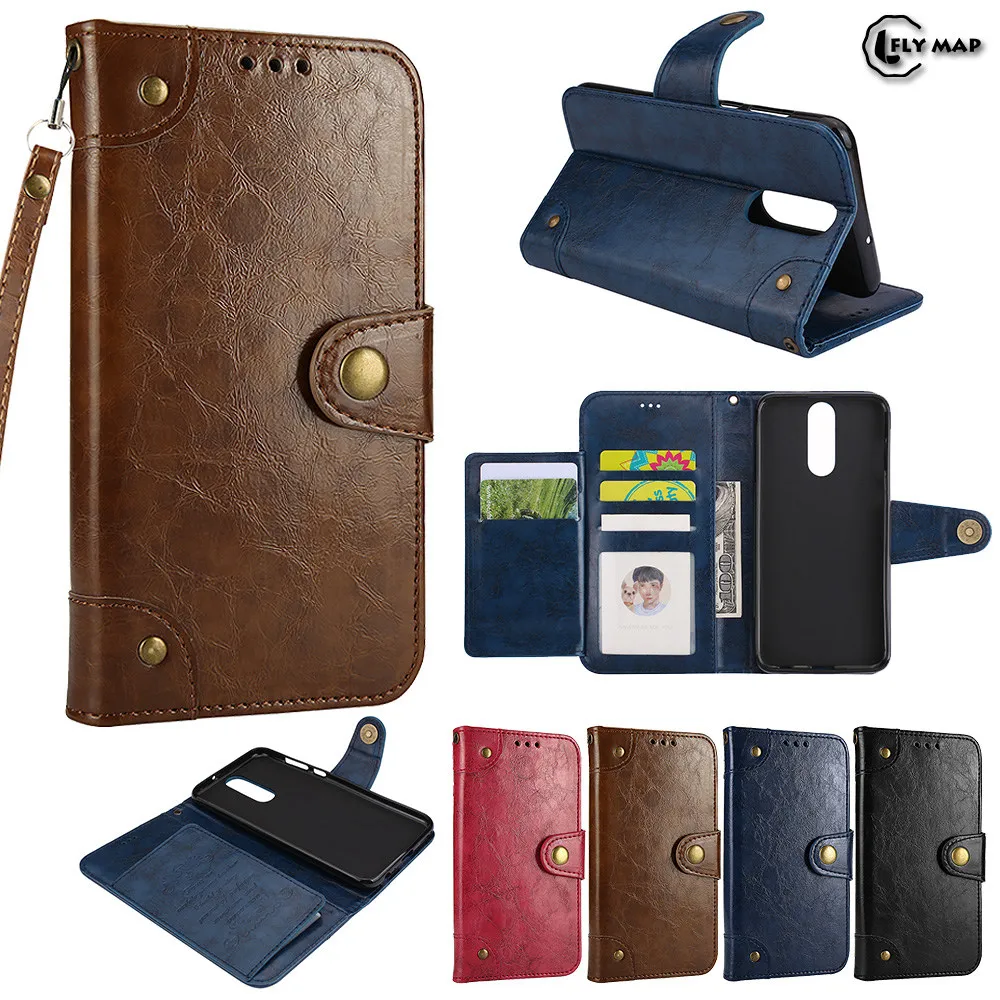 Coque For Huawei Nova 2i Case Wallet Flip PU Leather Cover For Nova2i Honor 9i G10 Plus RNE-L01 RNE-L21  Retro Oil Wax Flip Bag