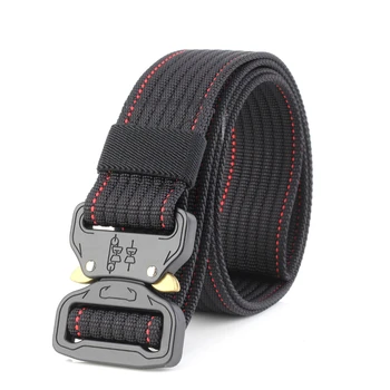 

10 Colors Military Equipment Black Belt Men Tactical Designer Belts For Jeans Pants Nylon Strap Canvas Metal Buckle Waist Belt