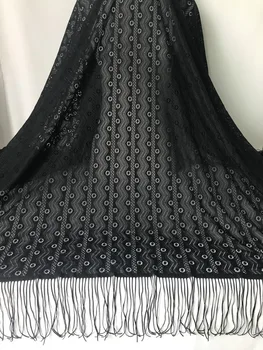 

3M/lot Black Fringe Chantilly Eyelash Lace Fabric Nylon Embroidery DIY Craft Supplies Costura Woman Dress Material