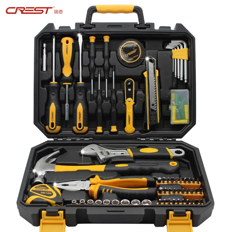 

CREST 105100 Household Tool Set Hardware Tool Set Family Multi-function Repair Set Gift Toolbox