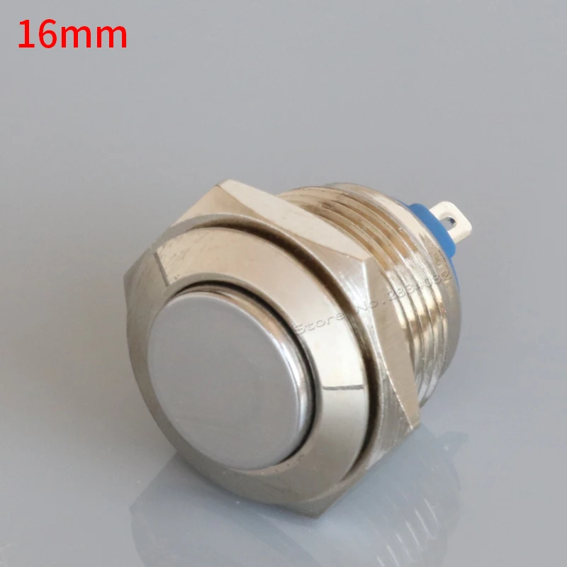 16mm Momentary self reset round high Push Button Switch S16F-10J start horn 2 pin 1NO metal | Обустройство дома