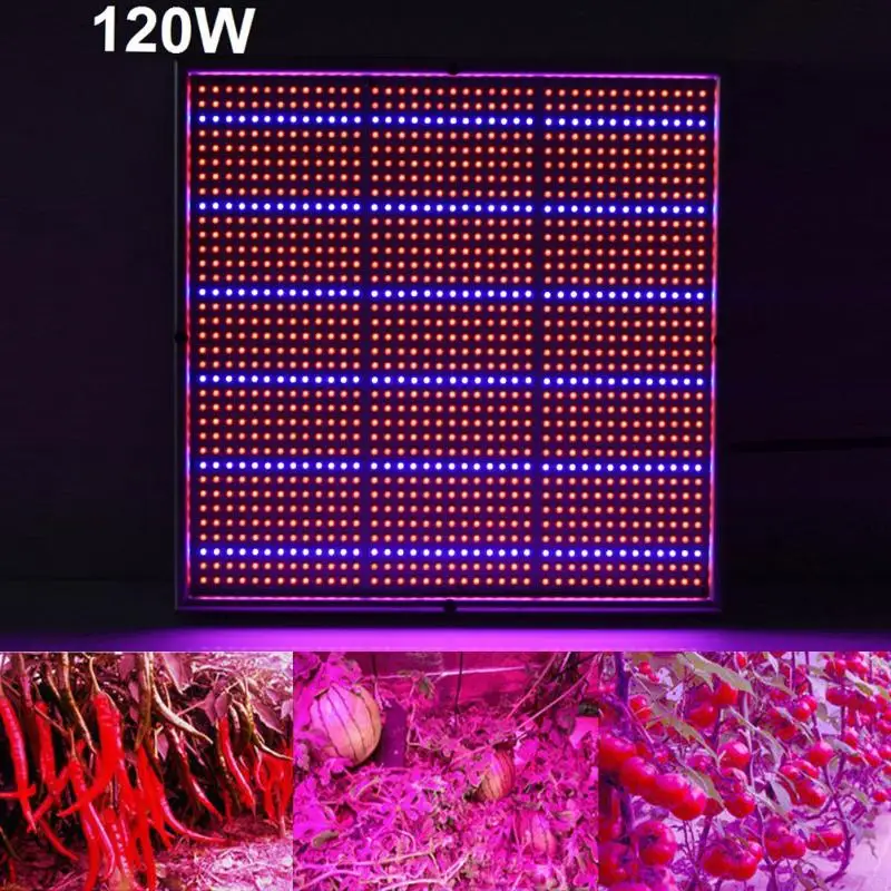 

120W LED Grow Light AC 85-265V High Power LED Grow Light Lamp Fr Plants Vegs Aquarium Garden Light US Plug