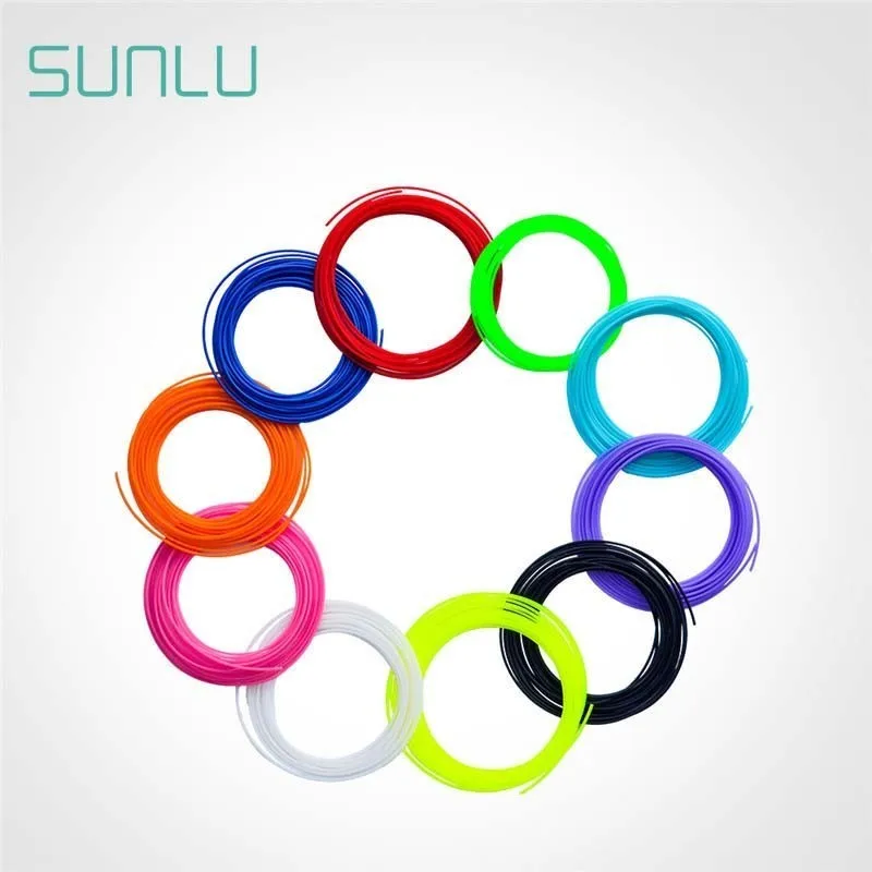 

SUNLU 3d Pen Filament PLA 1.75MM 5M/roll Send By Random Color SL-300 SL-300A SL-400 SL-600 M1 Plastic PLA Filament Refills