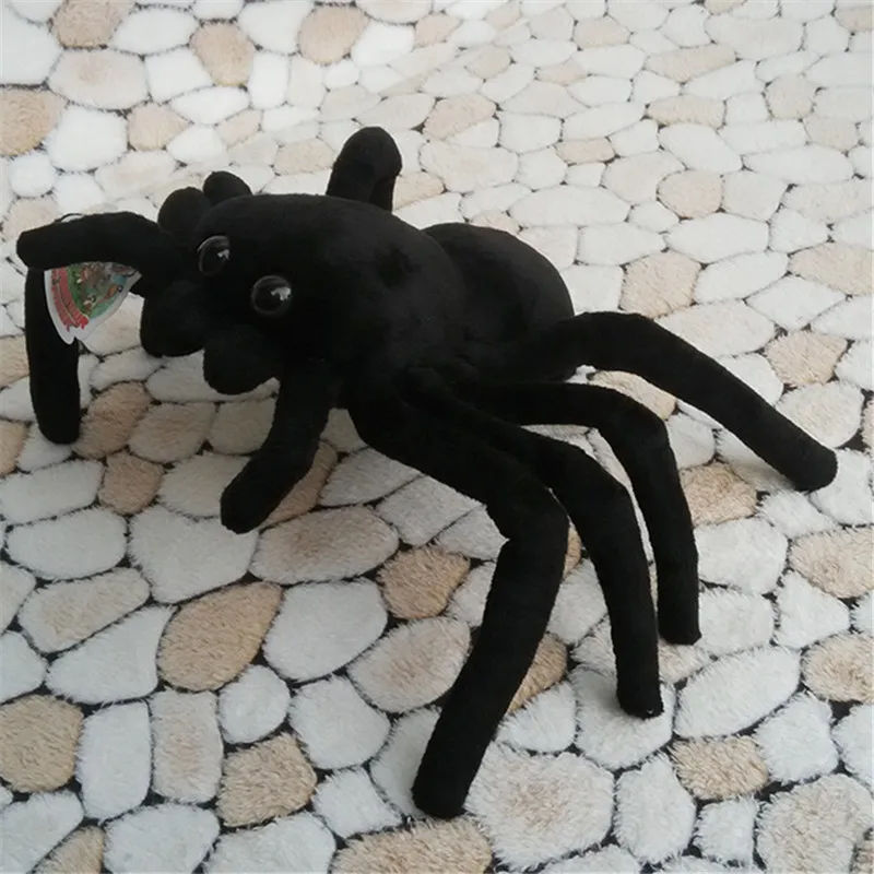 Hot 75cm Large Black Fake Spider Plush Puppet Toy Halloween Decoration Brand New