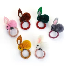2 шт. для девочек эластичные лента для волос клип Кролик Форма хвост петля держатель интимные аксессуары WH998
